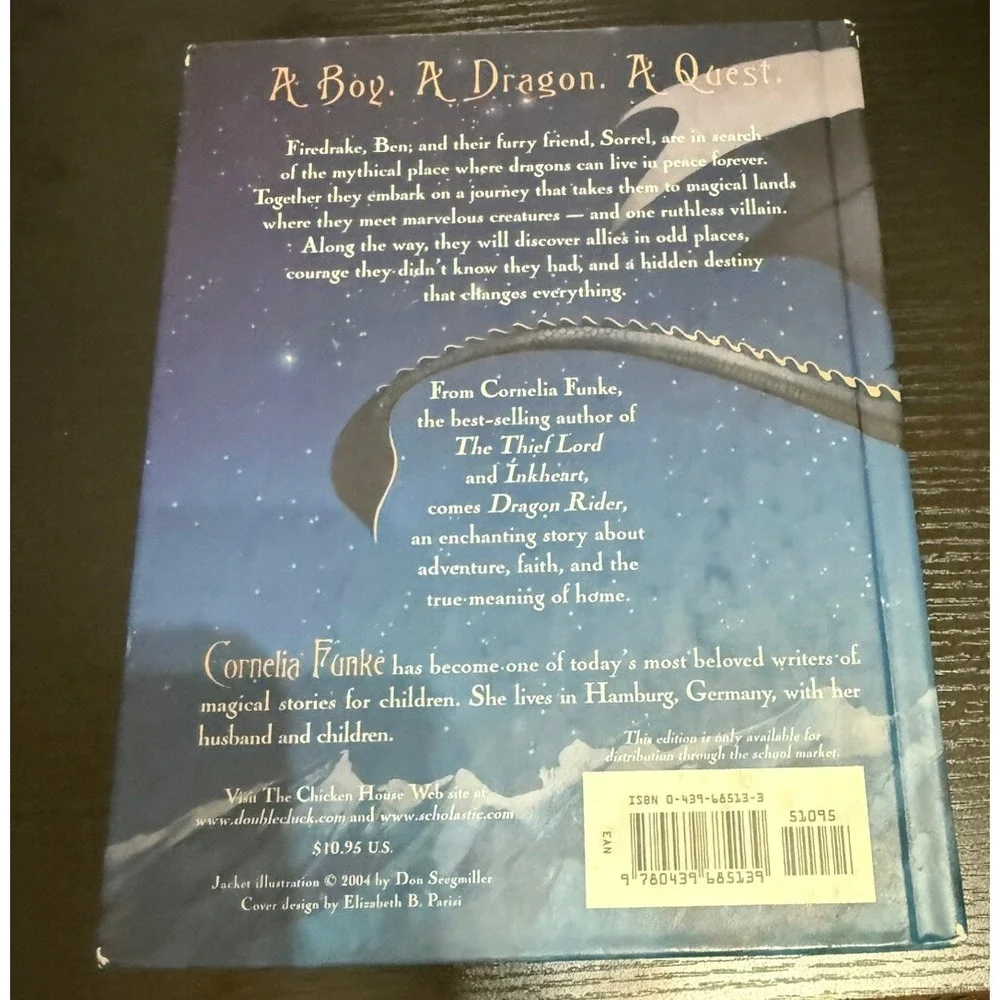 Dragon Rider‎ by Cornelia Funke Hard Cover Used